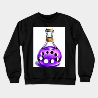 Pink wiccan spell bottle - moon phases Crewneck Sweatshirt